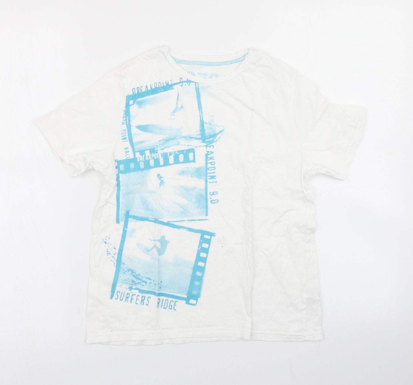 Cherokee Boys White   Basic T-Shirt Size 9-10 Years
