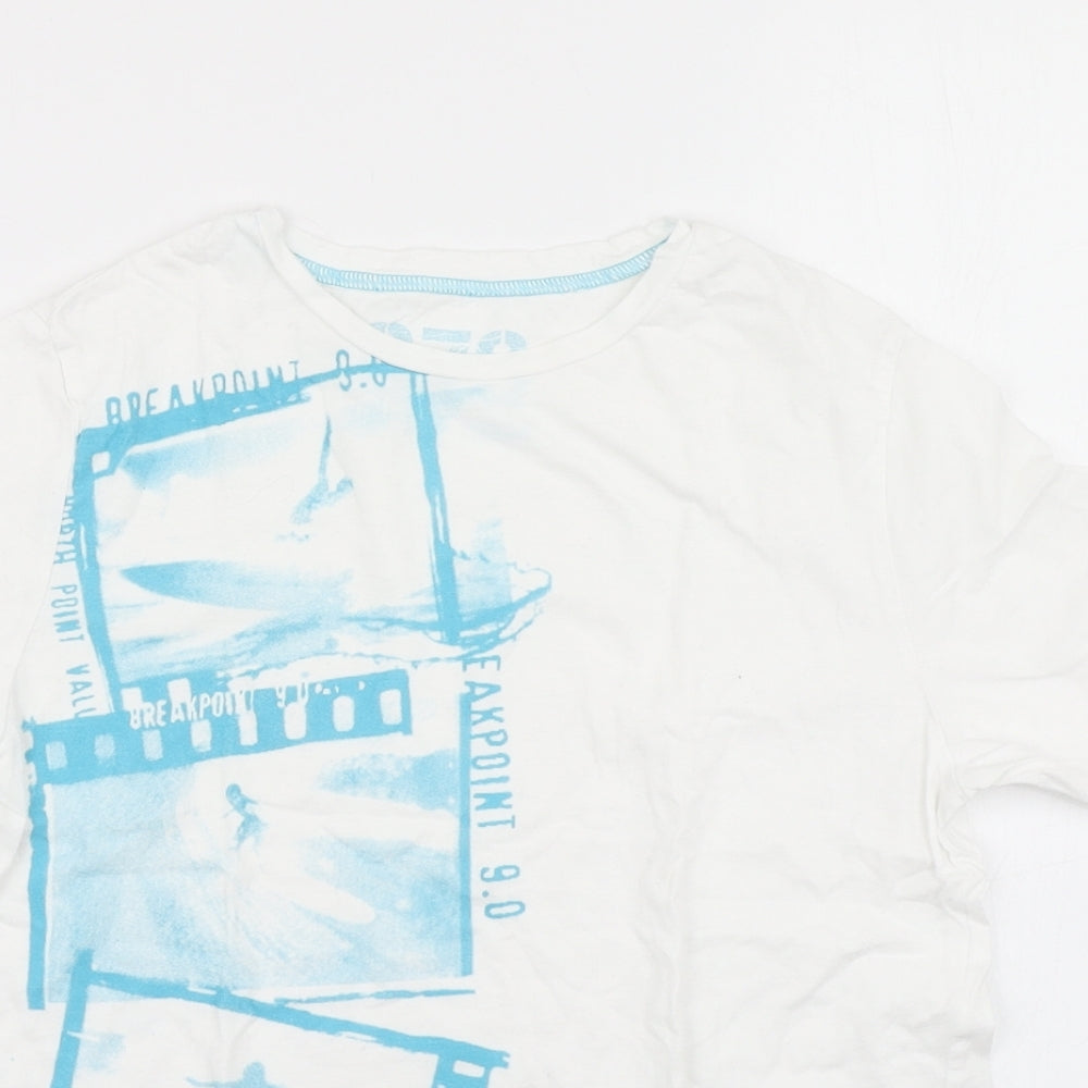 Cherokee Boys White   Basic T-Shirt Size 9-10 Years