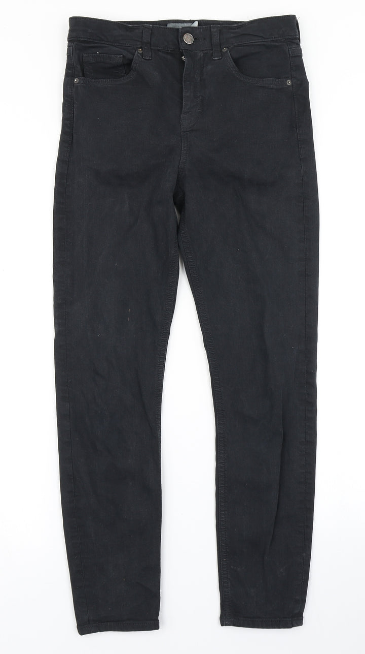 Topshop Womens Black  Denim Skinny Jeans Size 28 in L30 in