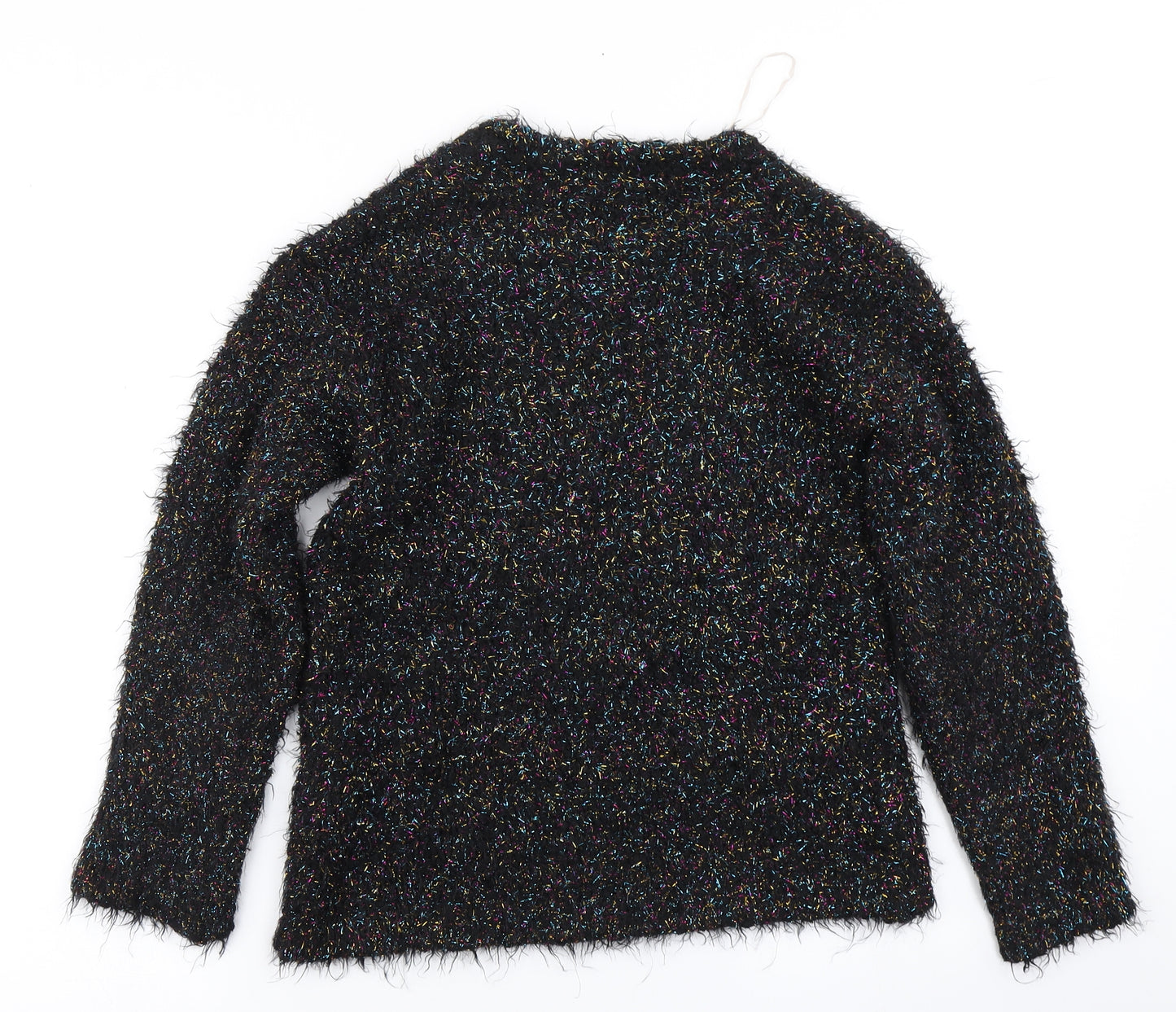 Matalan Girls Black  Knit Pullover Jumper Size 10 Years