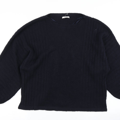 TU Womens Blue  Knit Pullover Jumper Size 14