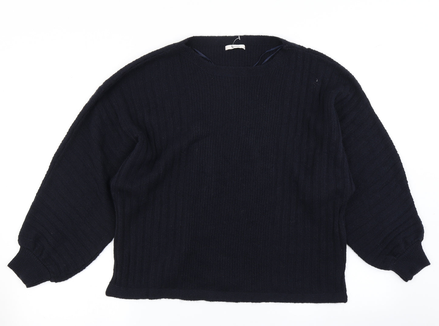 TU Womens Blue  Knit Pullover Jumper Size 14