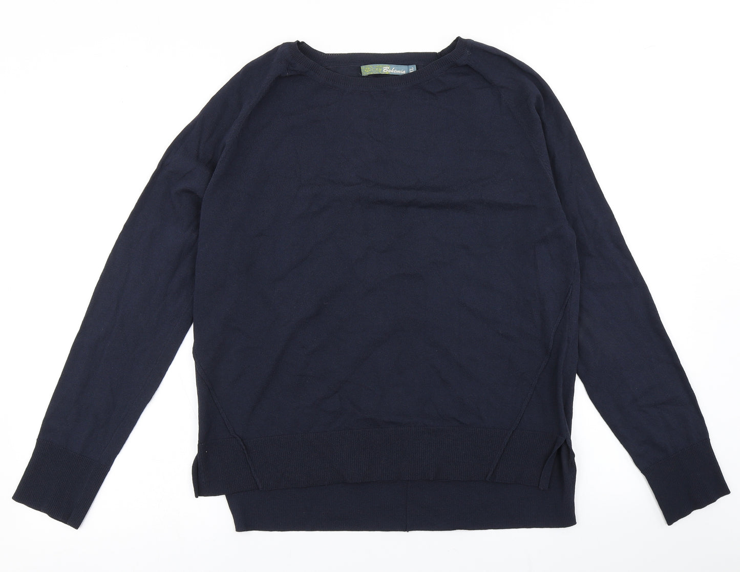 Bohemia Womens Blue  Knit Pullover Jumper Size XL