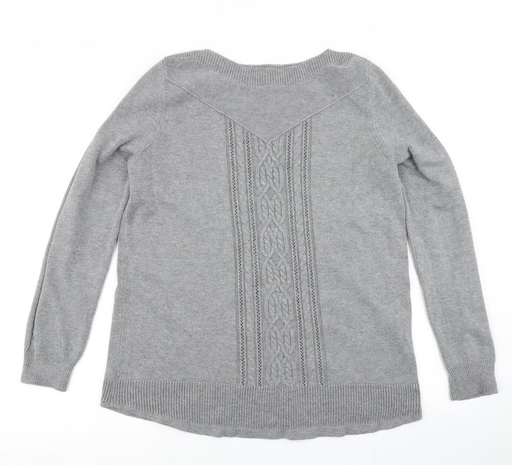 TU Womens Grey Knit Pullover Jumper Size 14