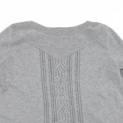 TU Womens Grey  Knit Pullover Jumper Size 14