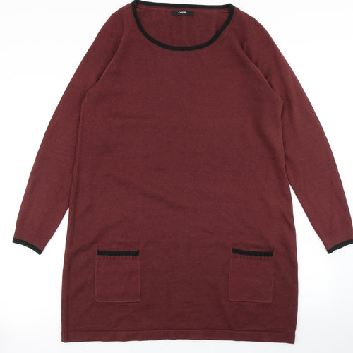 George Womens Red  Knit Jumper Dress  Size 14