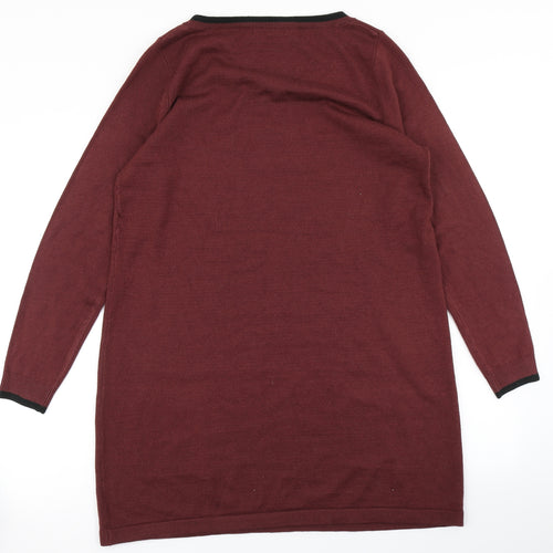 George Womens Red  Knit Jumper Dress  Size 14