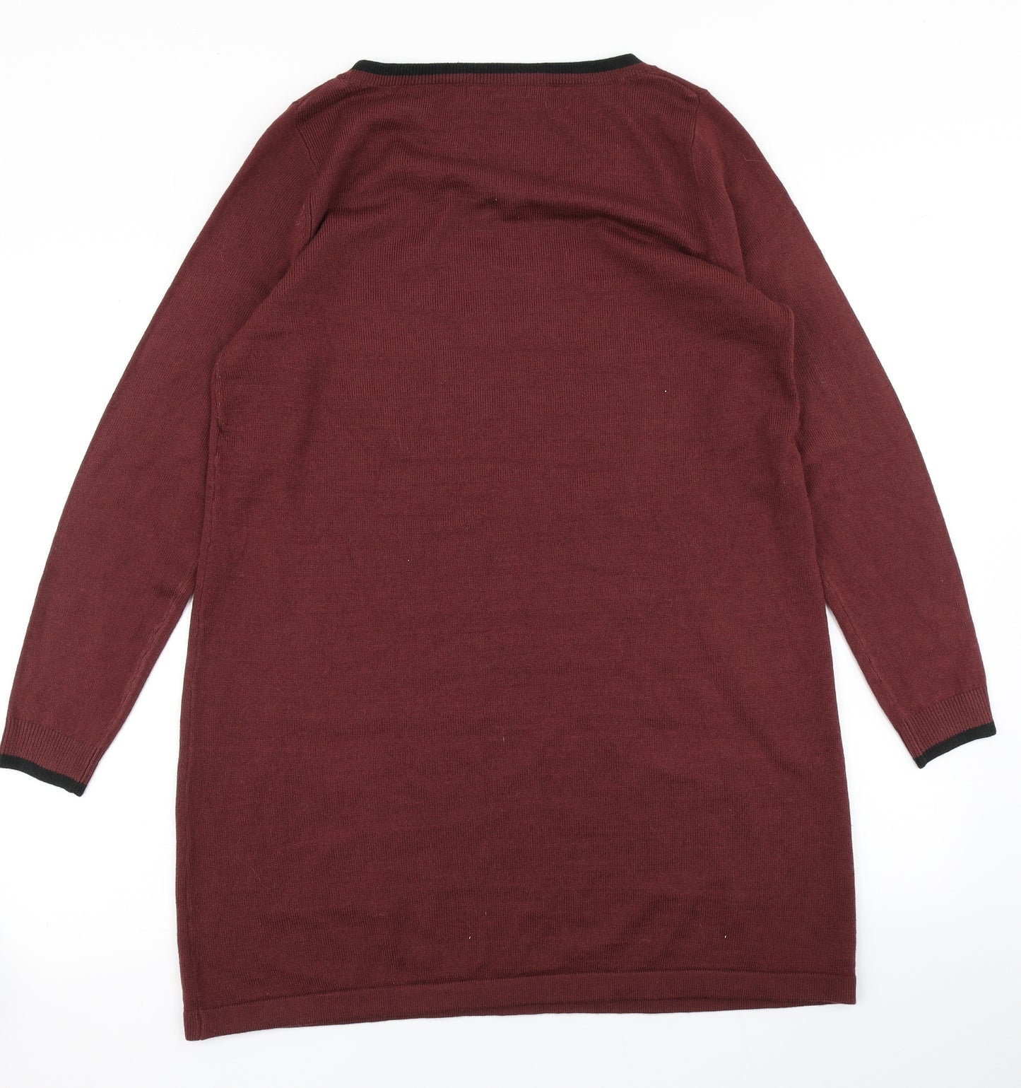 George Womens Red  Knit Jumper Dress  Size 14