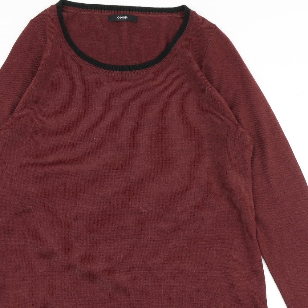 George Womens Red  Knit Jumper Dress  Size 14