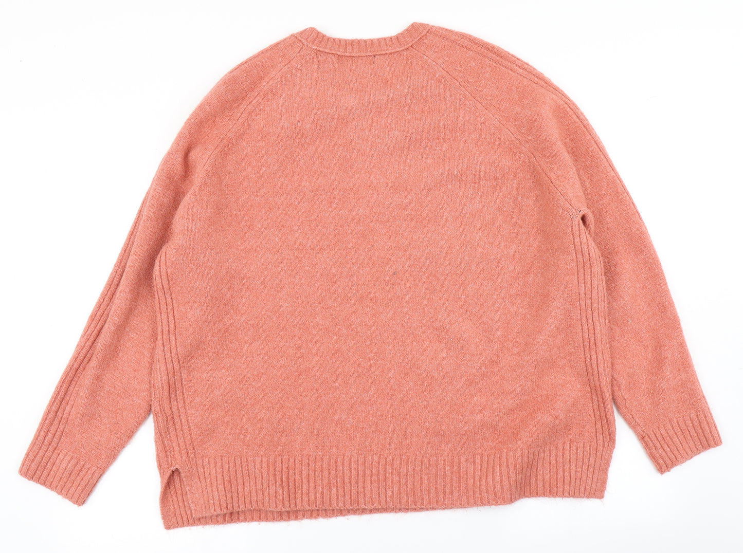 M&S Womens Orange  Knit Pullover Jumper Size XL