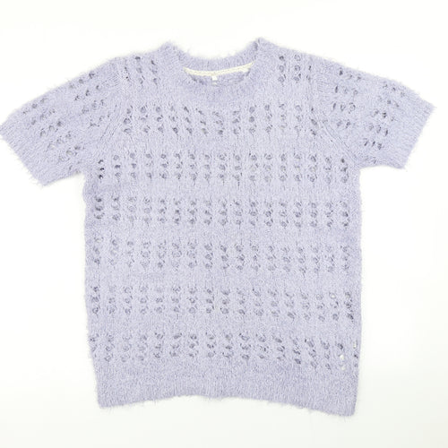 Anthology Womens Purple  Knit Pullover Jumper Size 12