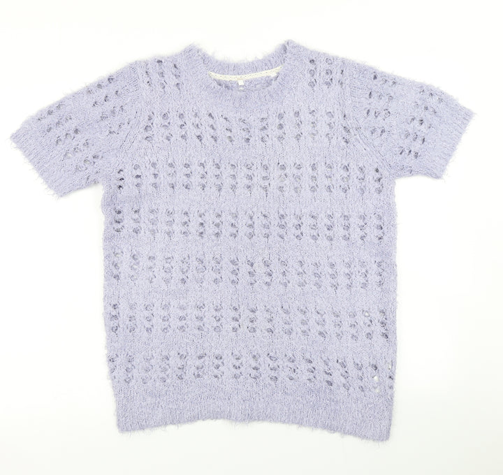 Anthology Womens Purple Knit Pullover Jumper Size 12