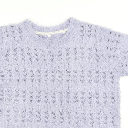 Anthology Womens Purple  Knit Pullover Jumper Size 12