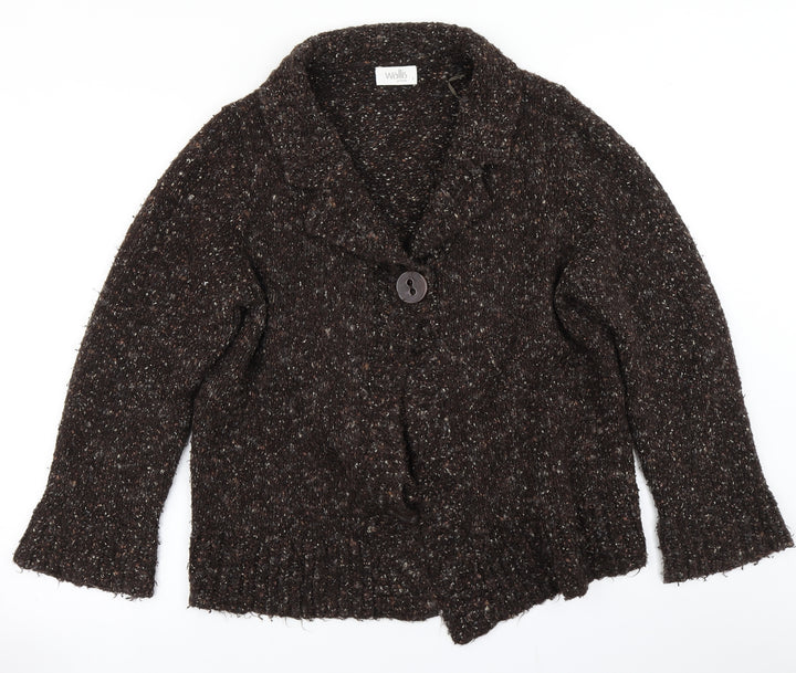 Wallis Womens Brown  Knit Cardigan Jumper Size L
