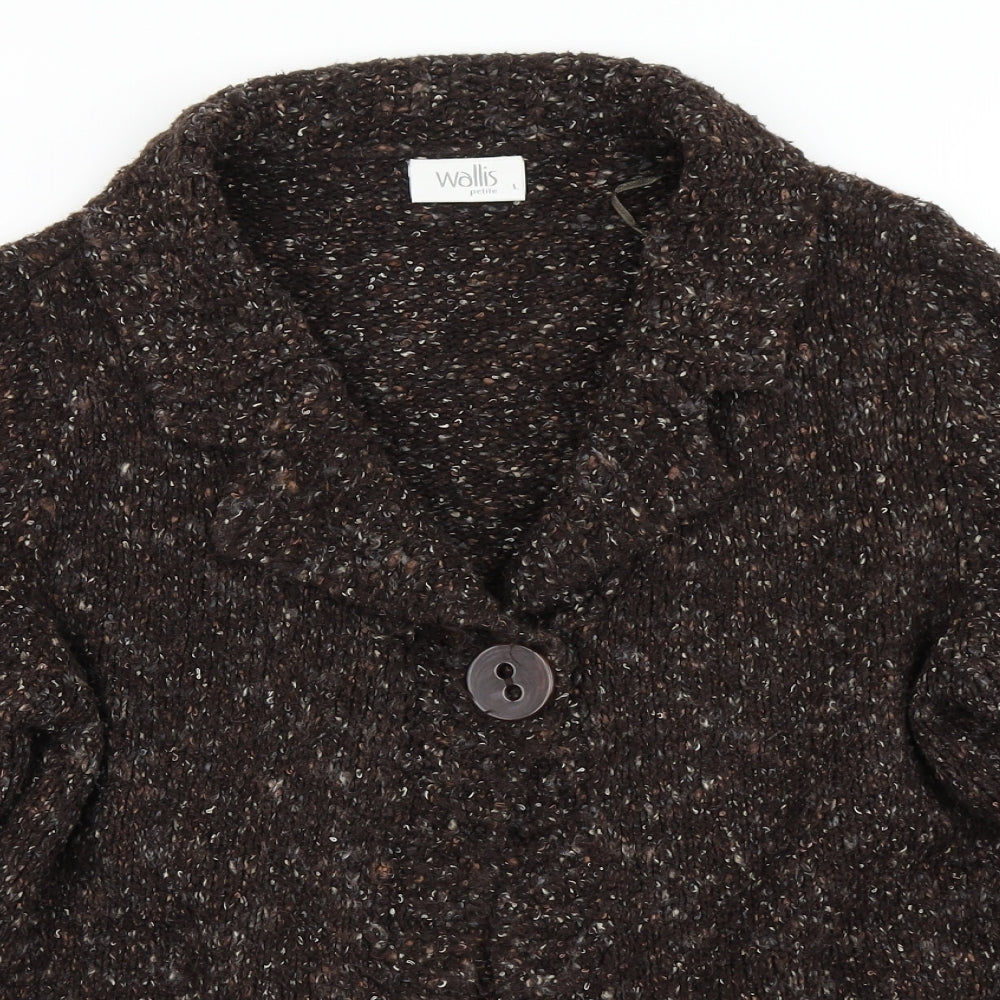 Wallis Womens Brown  Knit Cardigan Jumper Size L