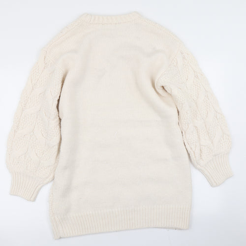 Primark Womens Ivory  Knit Jumper Dress  Size S