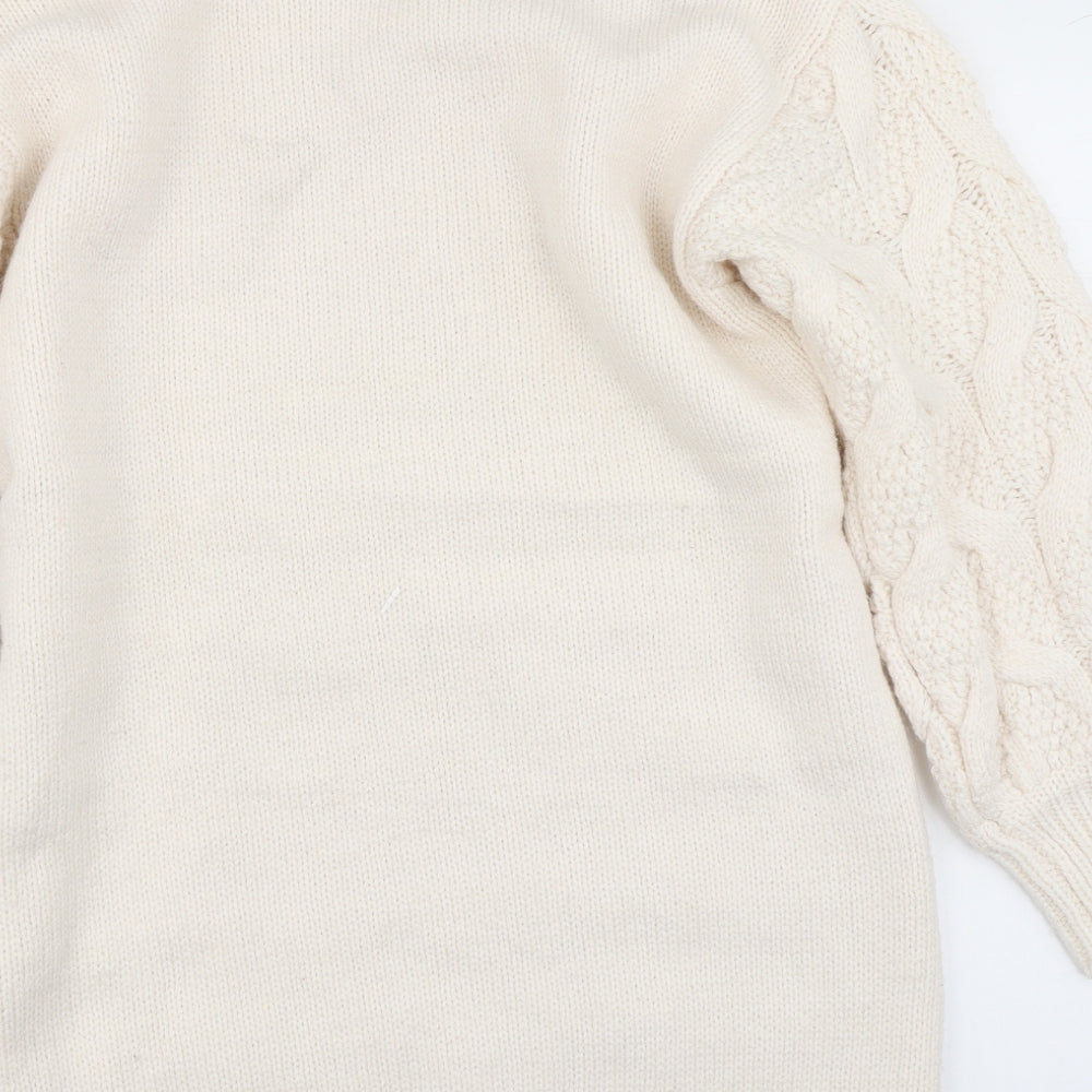 Primark Womens Ivory  Knit Jumper Dress  Size S