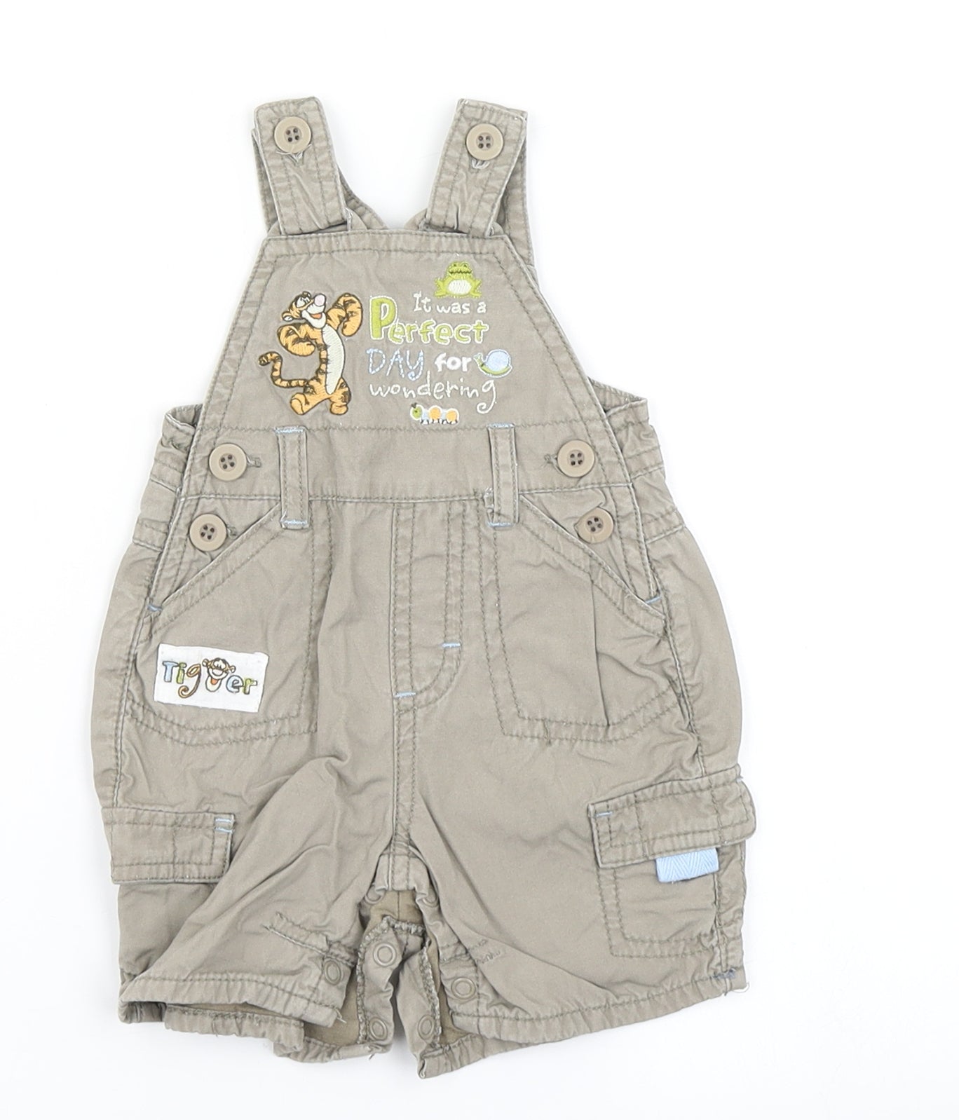 Matalan Boys Brown   Dungaree One-Piece Size Newborn  - Tiny Baby Disney Tigger