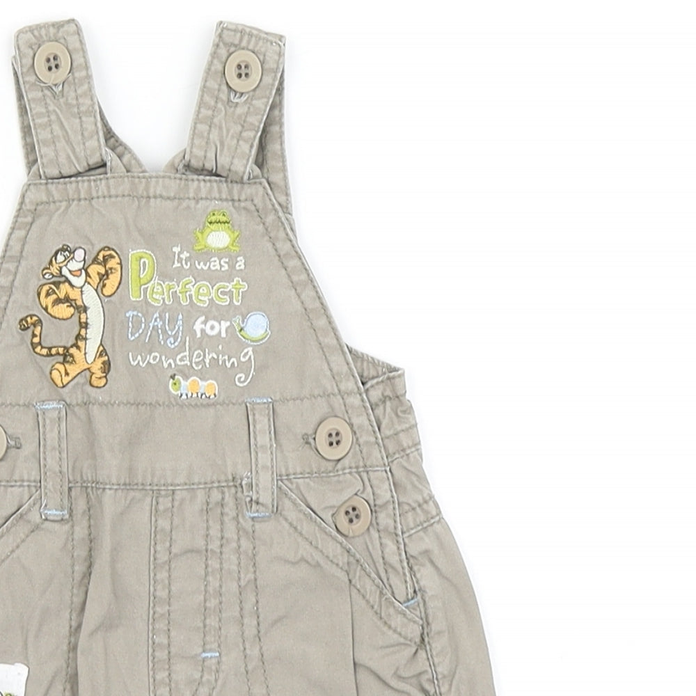 Matalan Boys Brown   Dungaree One-Piece Size Newborn  - Tiny Baby Disney Tigger
