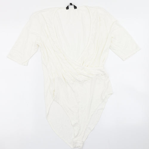 New Look Womens White   Bodysuit One-Piece Size 16