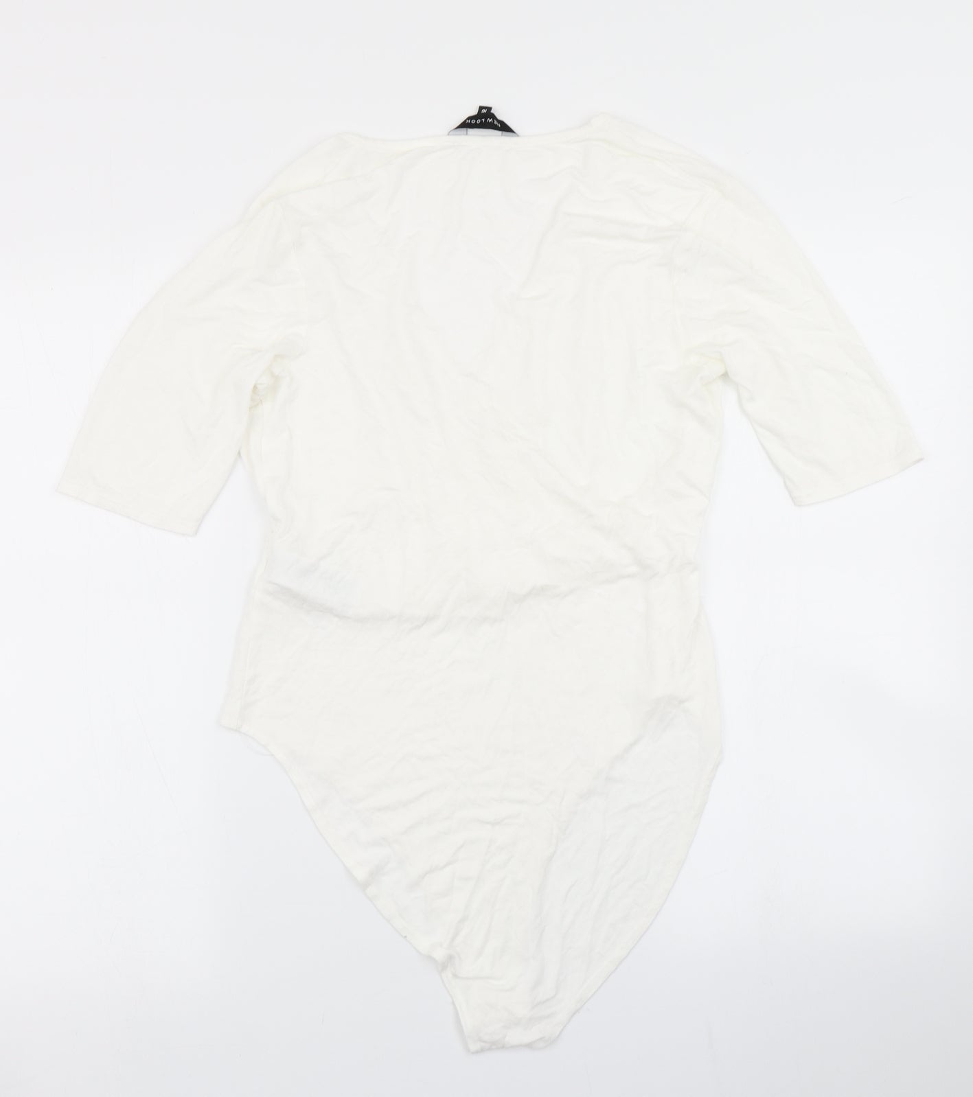 New Look Womens White   Bodysuit One-Piece Size 16