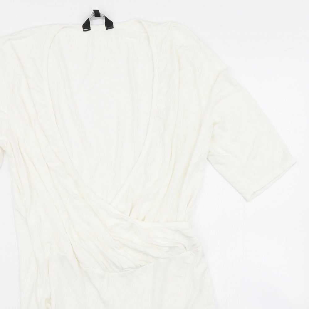 New Look Womens White   Bodysuit One-Piece Size 16