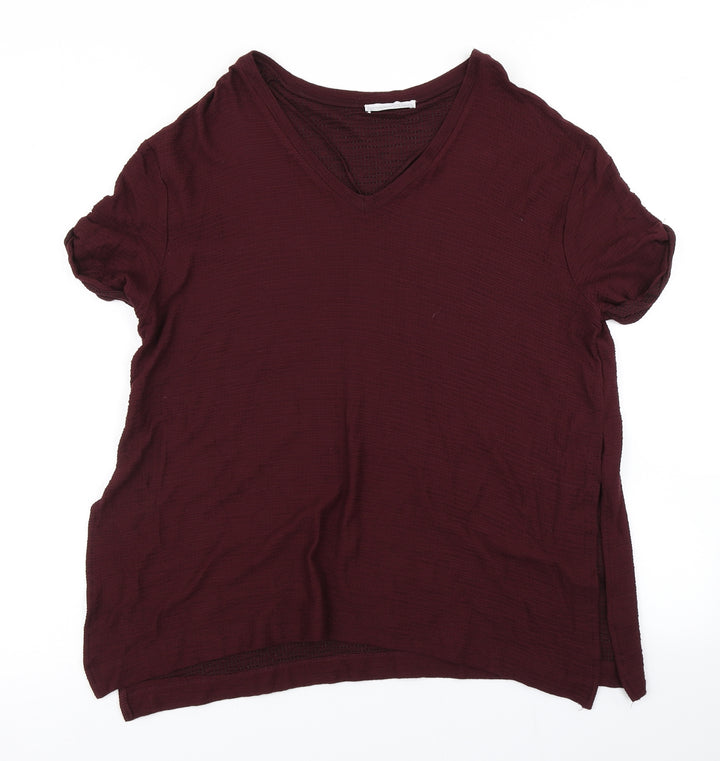 Zara Womens Purple Basic T-Shirt Size M