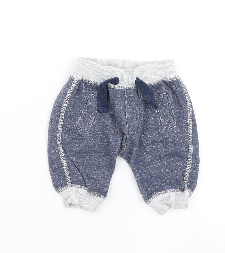 F&F Boys Blue   Jogger Trousers Size 0-3 Months