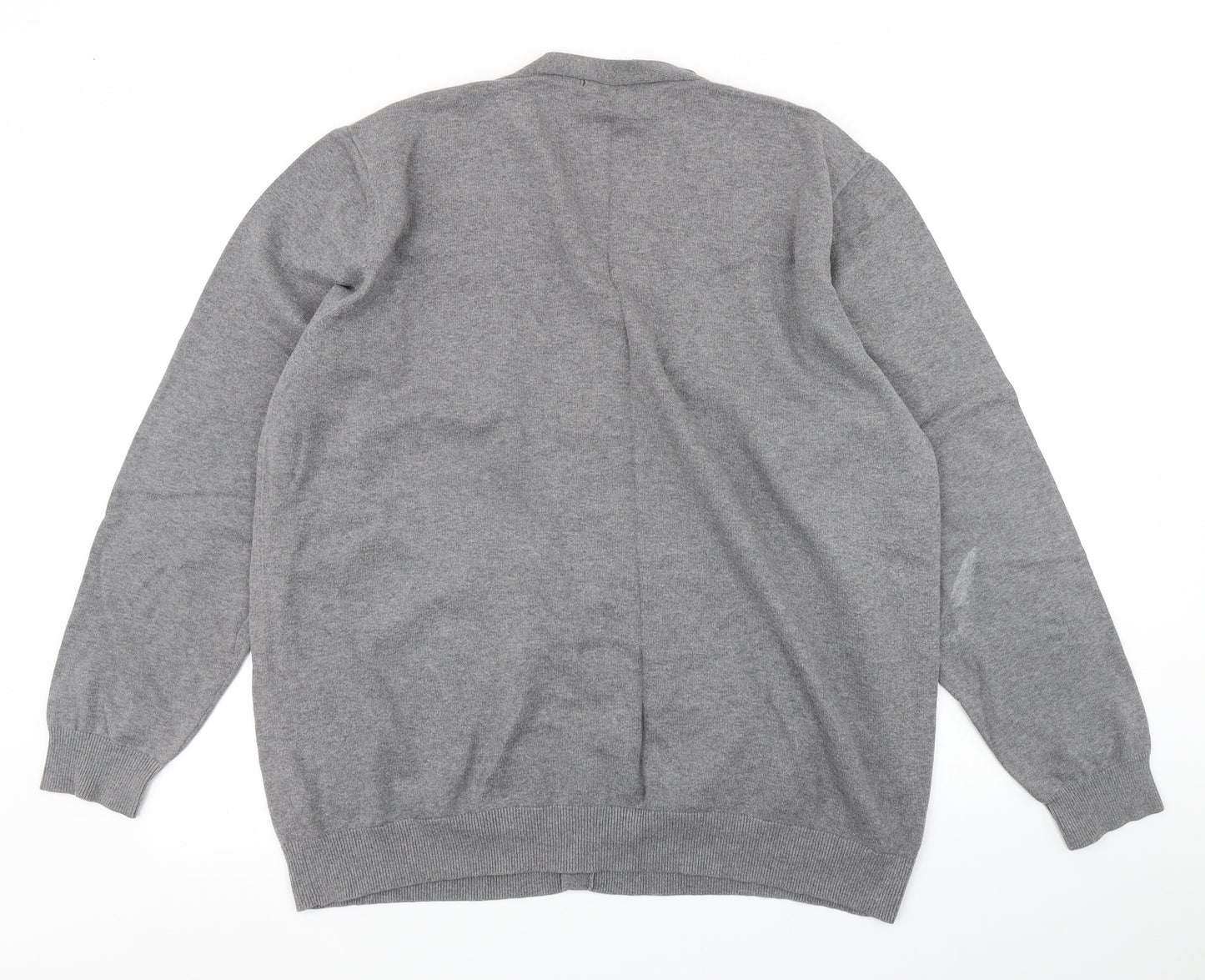 George Mens Grey  Knit Cardigan Jumper Size XL