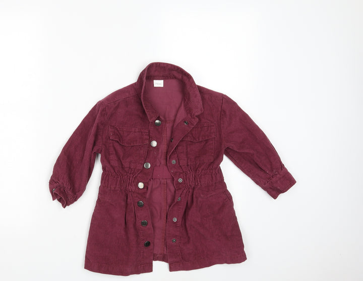NEXT Girls Purple Corduroy Jacket Size 4 Years