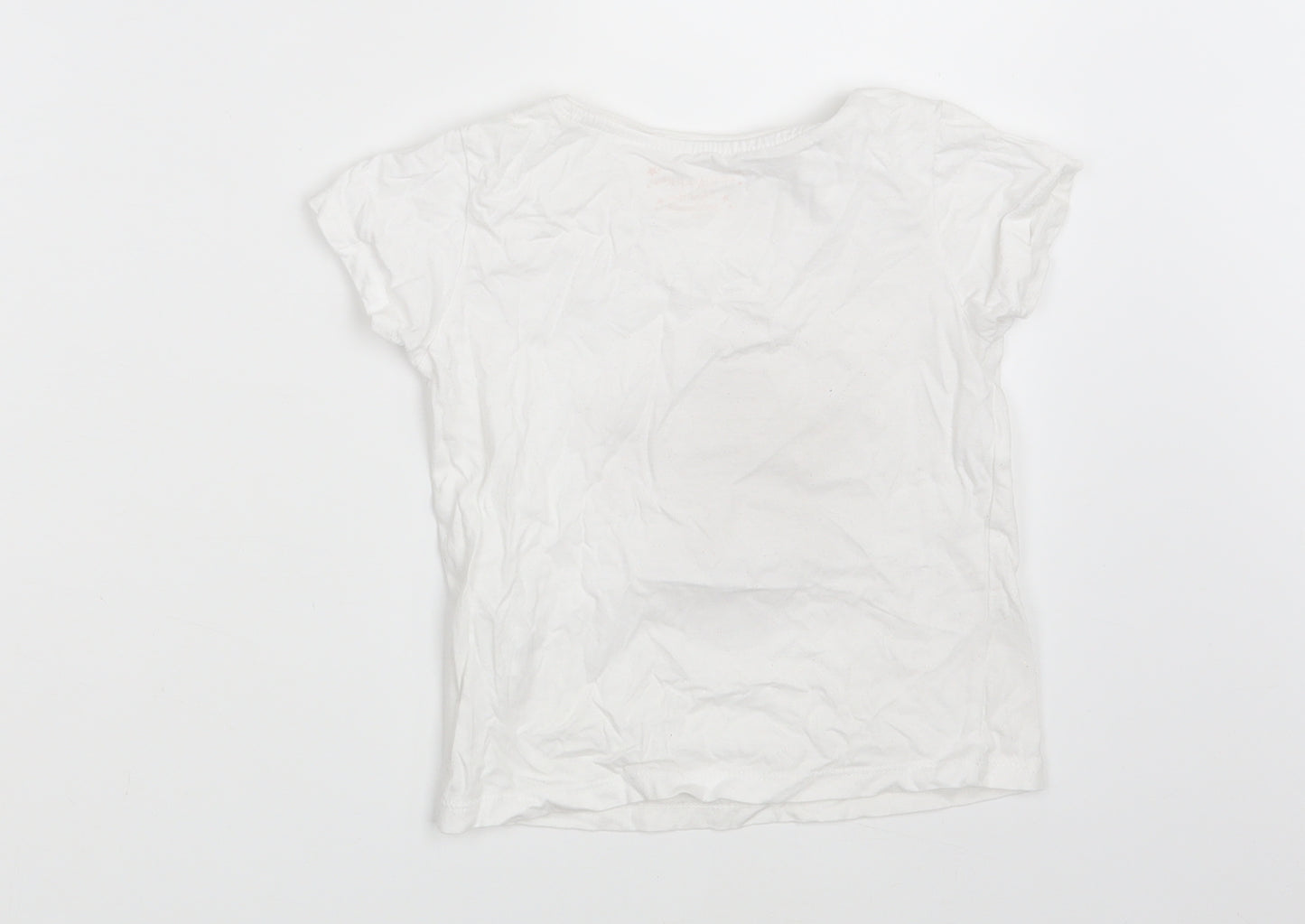 Primark Girls White   Basic T-Shirt Size 5-6 Years
