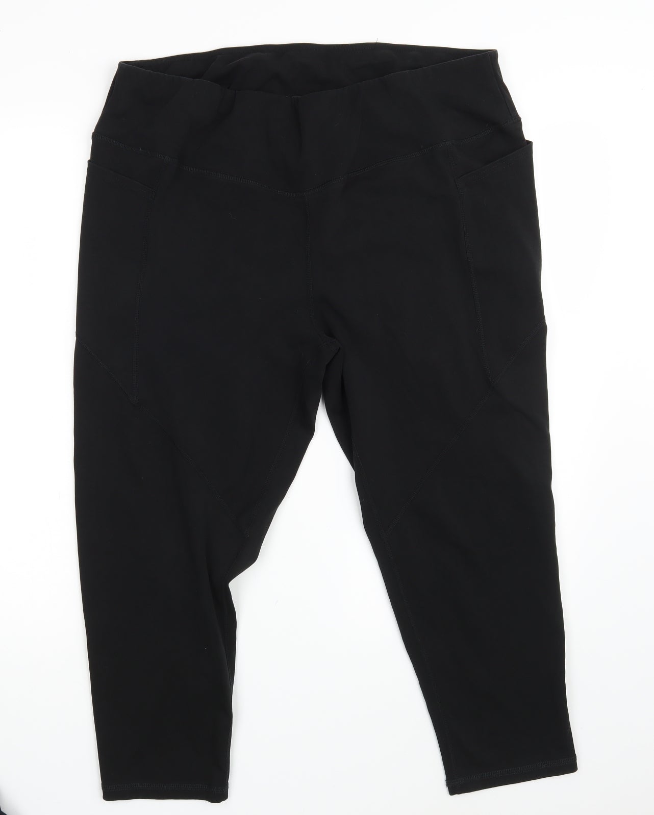 CCX Womens Black   Compression Leggings Size 24 L22 in