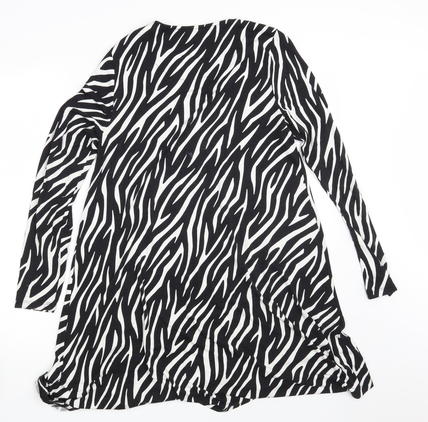 F&F Womens Black Animal Print  A-Line  Size 12
