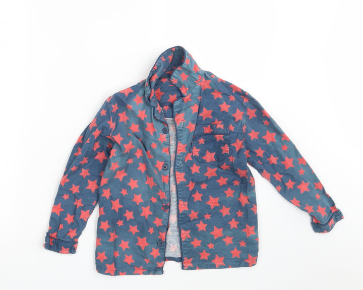 Primark Boys Blue Geometric Pyjama Top Size 7-8 Years