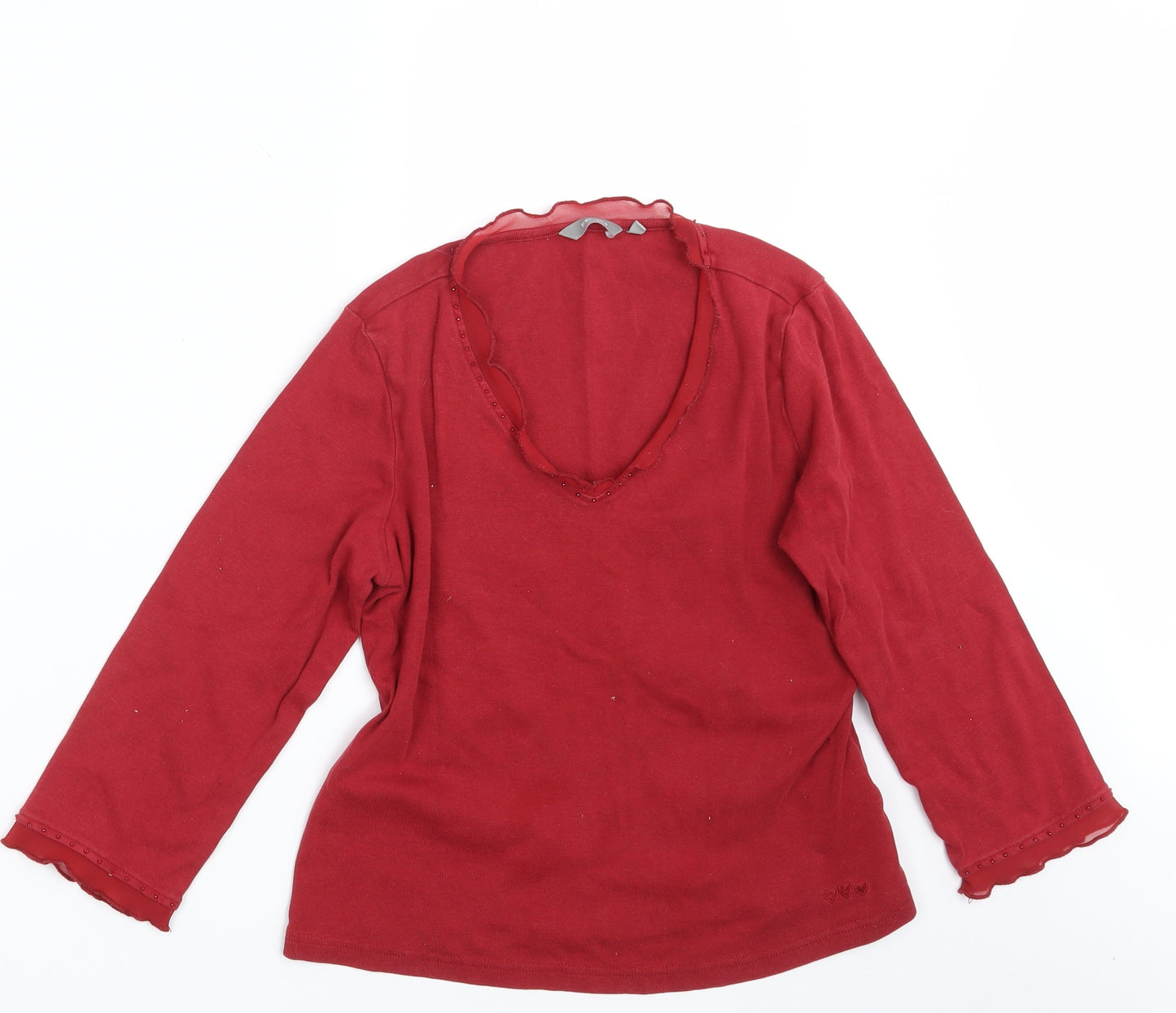 Per Una Womens Red   Pullover Sweatshirt Size 12