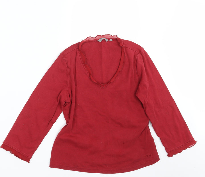 Per Una Womens Red   Pullover Sweatshirt Size 12