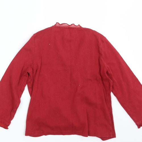 Per Una Womens Red   Pullover Sweatshirt Size 12