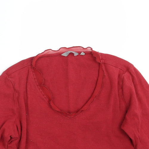 Per Una Womens Red   Pullover Sweatshirt Size 12
