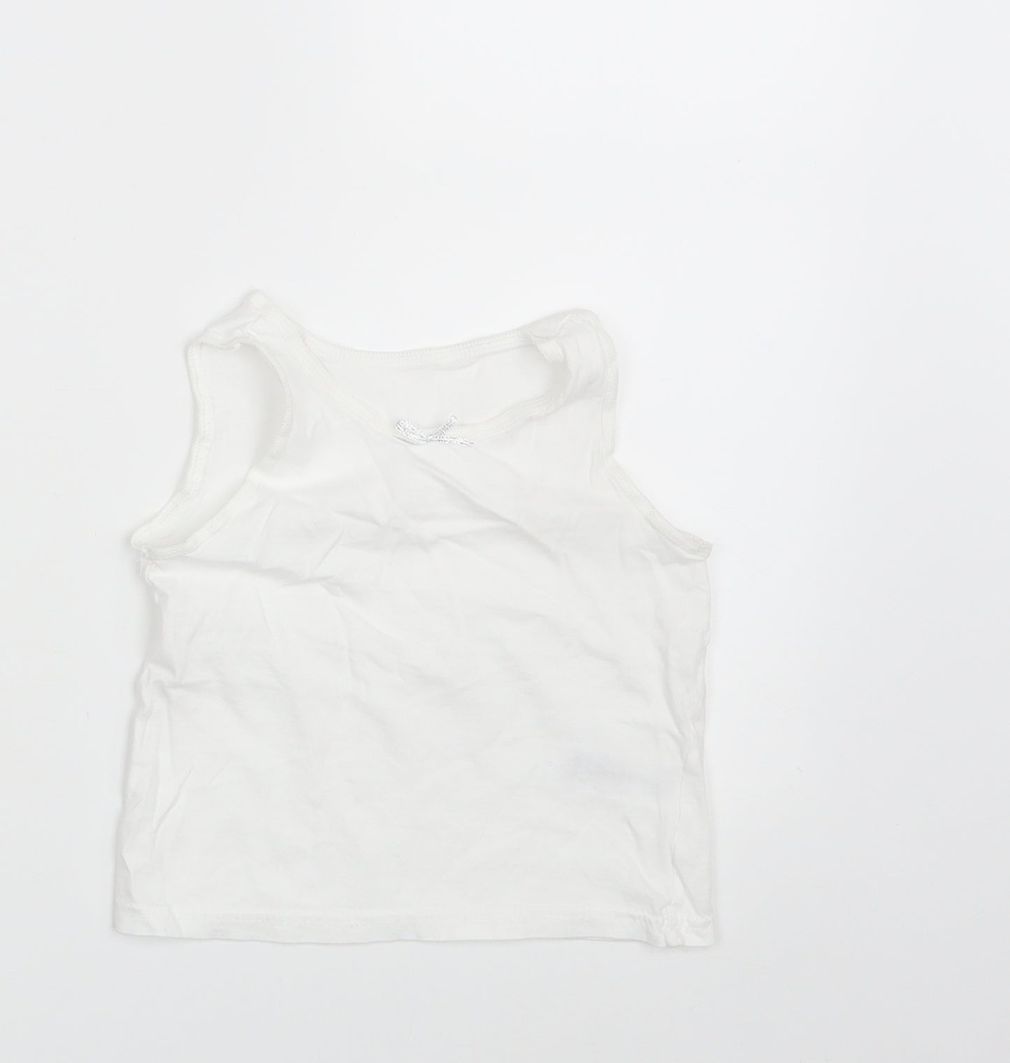 Primark Girls White   Basic Tank Size 4-5 Years