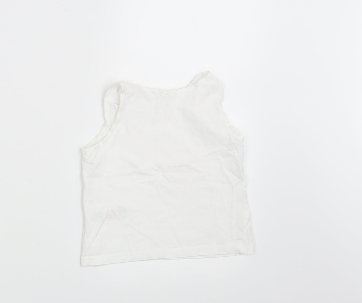 Primark Girls White   Basic Tank Size 4-5 Years