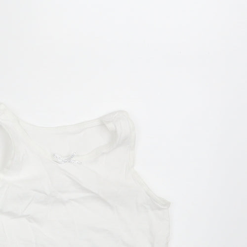 Primark Girls White   Basic Tank Size 4-5 Years