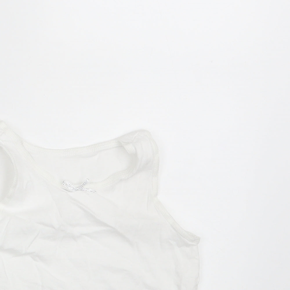 Primark Girls White   Basic Tank Size 4-5 Years