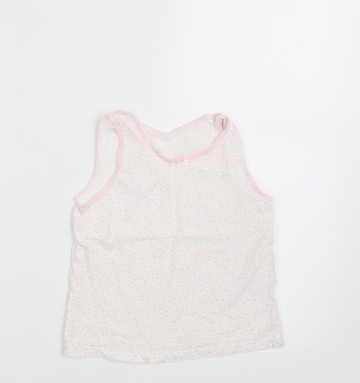 Primark Girls Pink Geometric  Camisole T-Shirt Size 6-7 Years