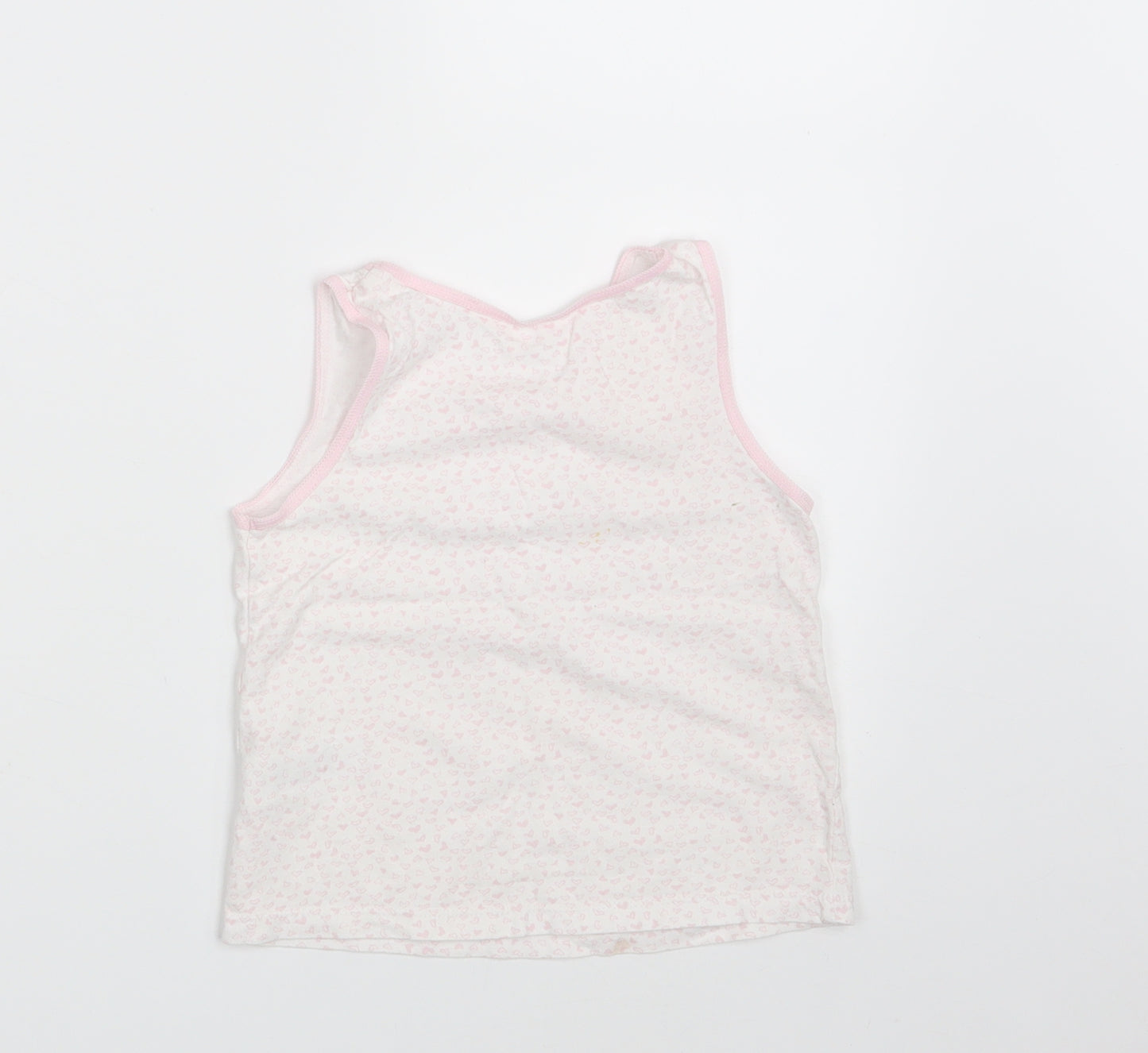 Primark Girls Pink Geometric  Camisole T-Shirt Size 6-7 Years