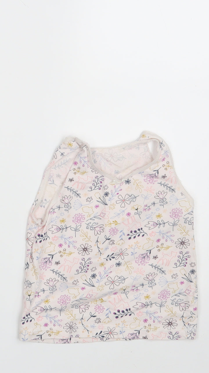 Nutmeg Girls Pink Floral  Camisole Tank Size 3-4 Years