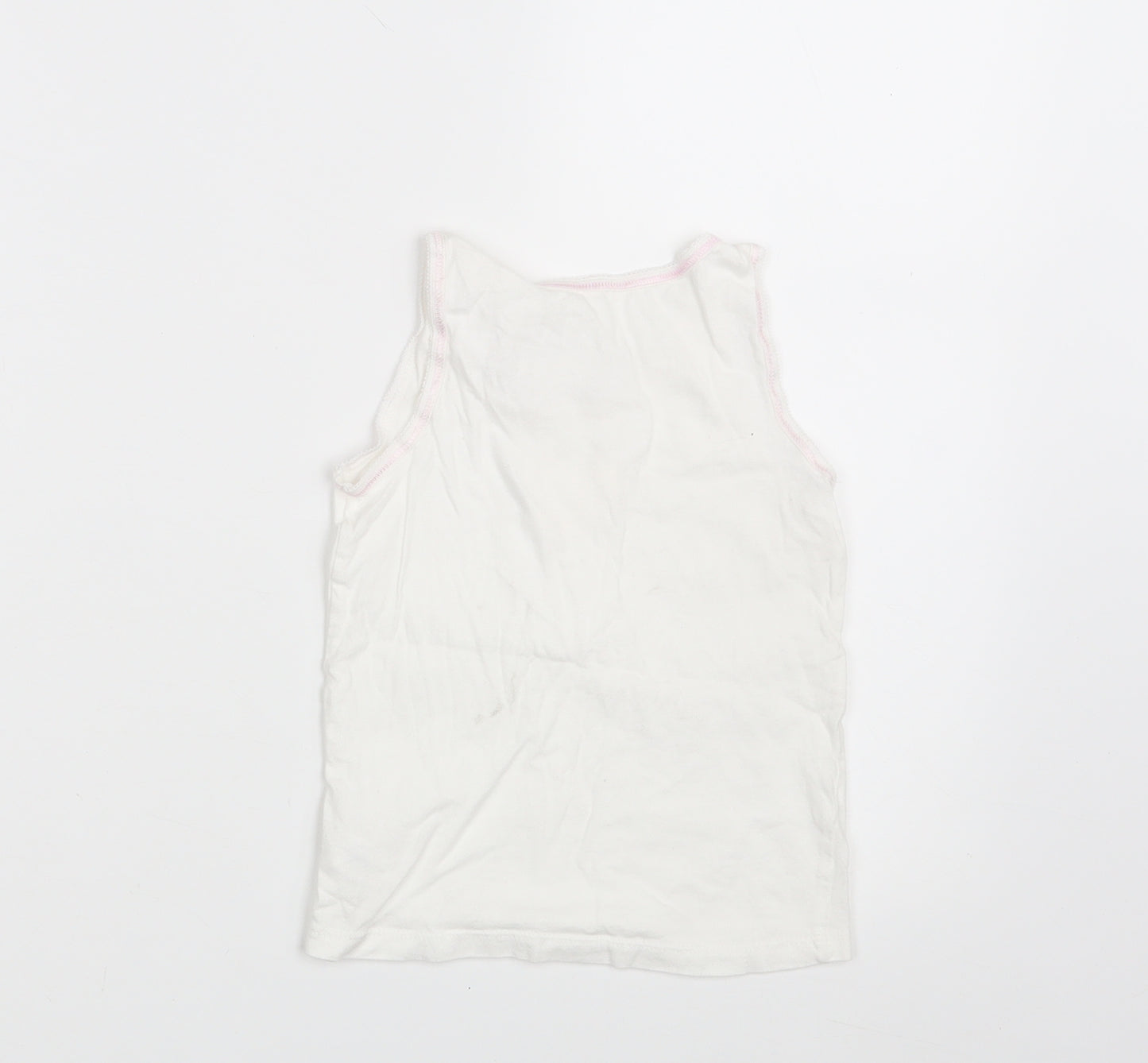 Preworn Girls White   Camisole Tank Size 4-5 Years