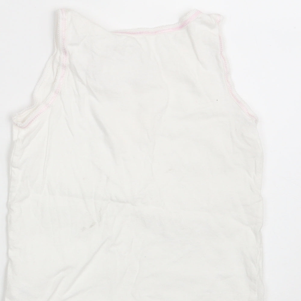 Preworn Girls White   Camisole Tank Size 4-5 Years