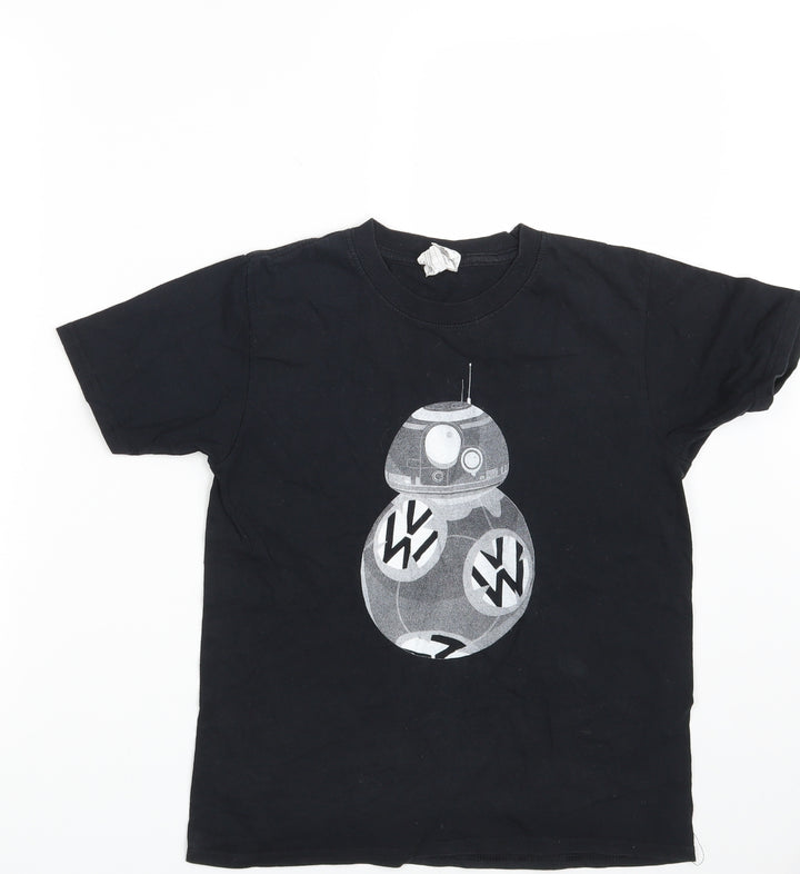 Gildan Boys Black   Basic T-Shirt Size 12-13 Years