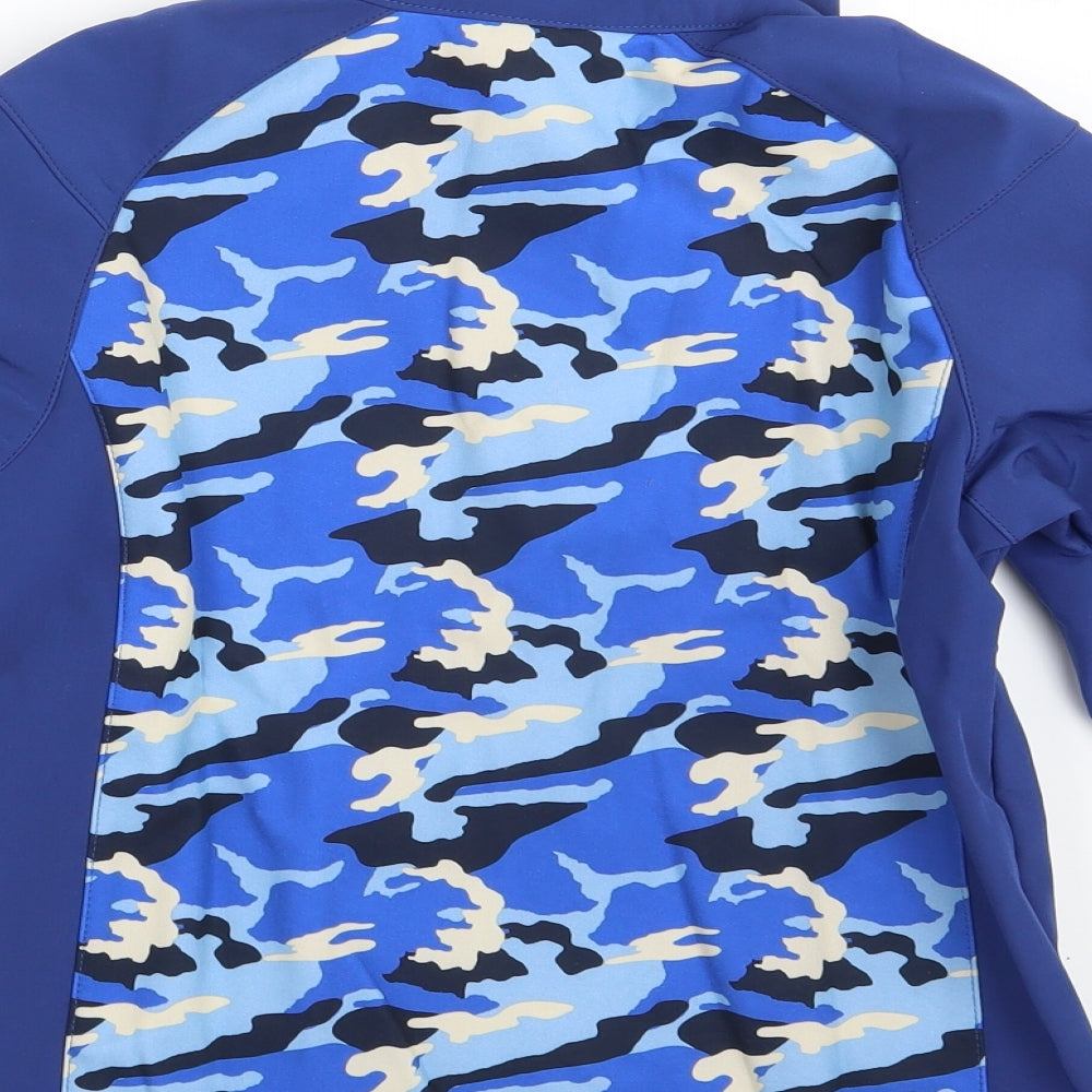 Crane Boys Blue Camouflage  Jacket  Size 9-10 Years