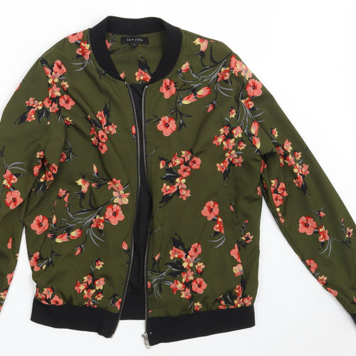 New Look Womens Green Floral  Jacket  Size 8
